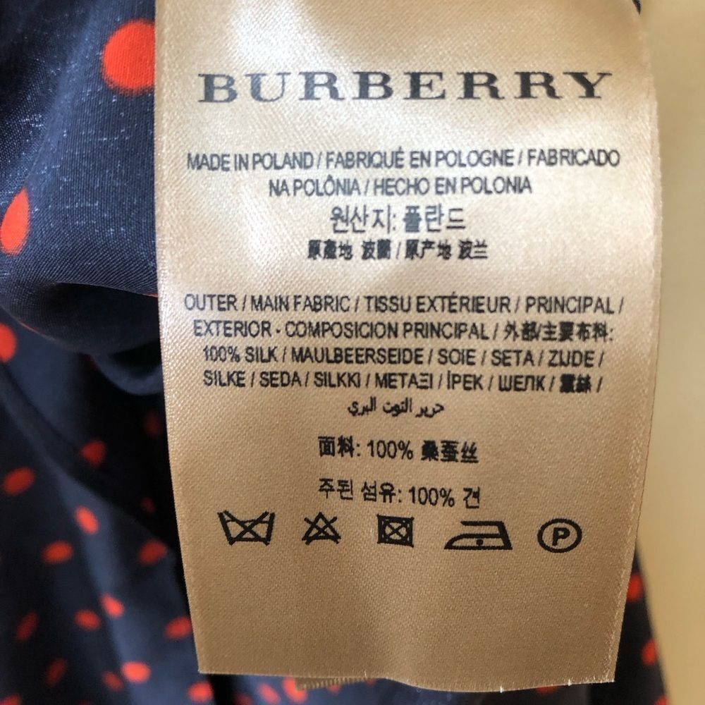 Burberry Silk Polka Dot Wrap Tea Dress - Picture 8 of 8